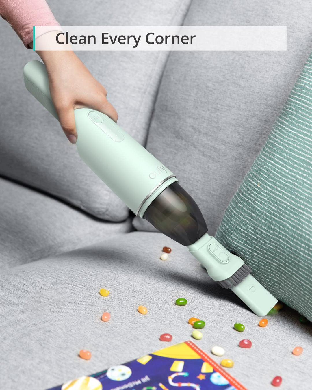 by Anker, HomeVac H11,Cordless Handheld Vacuum Cleaner,Ultra-Lightweight 1.2lbs,5500Pa Suction Power,USB Charging, for Home Cleaning
