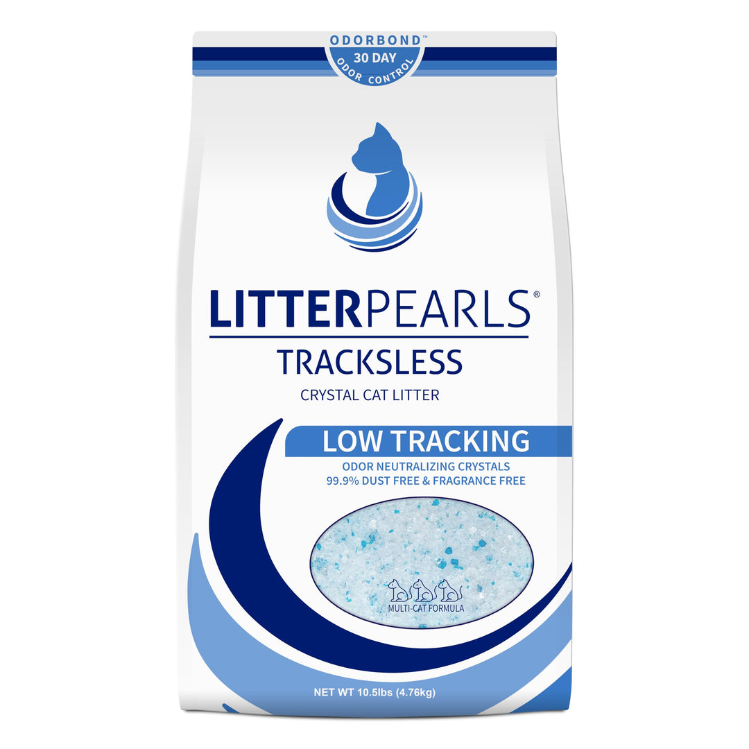Tracksless Unscented Non-Clumping Crystal Cat Litter with Odorbond, 10.5 Pounds