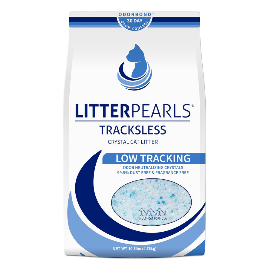 Tracksless Unscented Non-Clumping Crystal Cat Litter with Odorbond, 10.5 Pounds