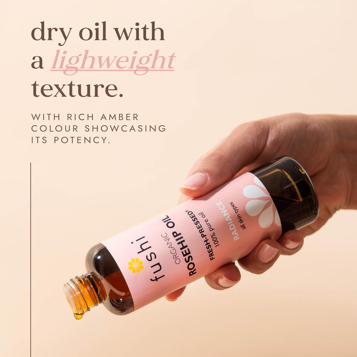 Rosehip Seed Organic Oil 100ml Extra Virgin, Biodynamic Harvested Cold Pressed