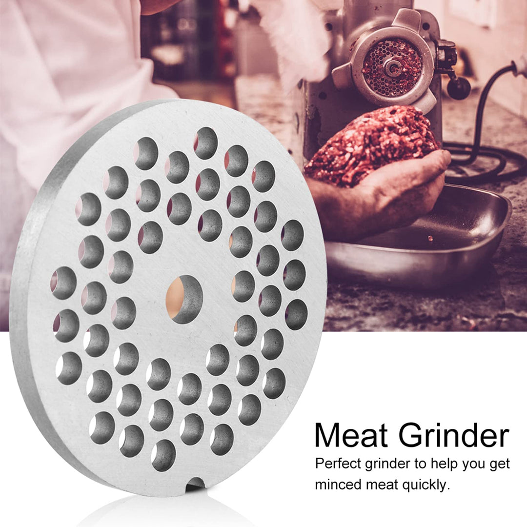 Meat Grinder Plates, Stainless Steel Meat Grinder Blade Mincer Meat Grinder Crusher Mincer Plate Disc with Hole for Kitchen Replacement Accessory (5mm)