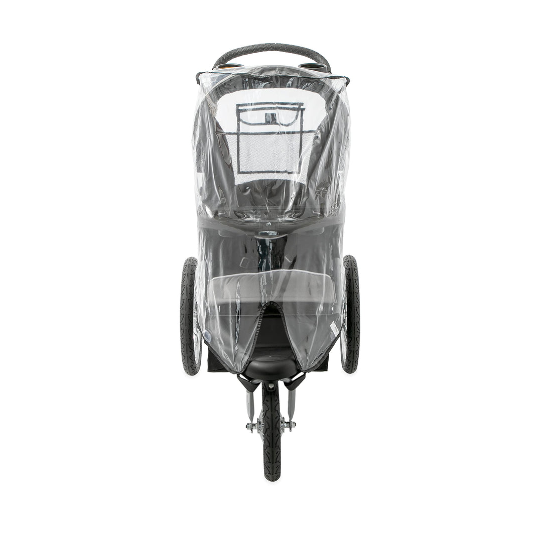 Nuby Rain Weather Shield for Jogging Stroller, Clear Stroller Cover with Storage Pocket, Only Fits Most Jogging Strollers