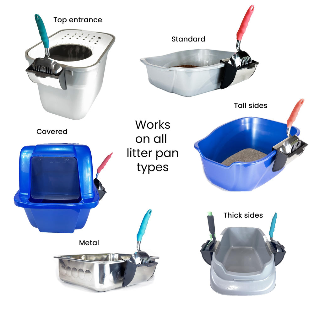 ® Premium Multicat Cat Litter Scoop | Solid Metal | Litter Box Tray Pan Sifter