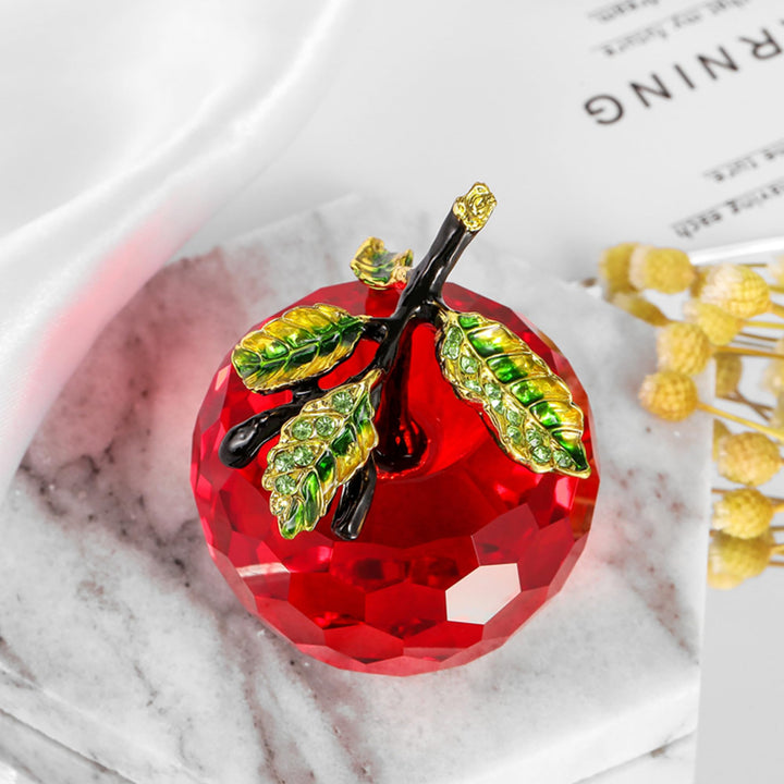 50mm/1.97in Crystal Figurine Home Decor Handmade Premium Healing Crystal Statue Paperweight Ornament Collectible Crafts, Ideal Gift for Wedding Birthday Christmas (Red)