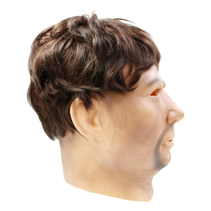 Novelty Halloween Costume Party Latex Human Realistic Head Mask Strong Man