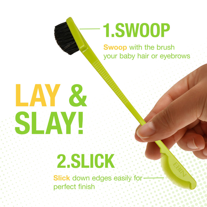 24 Hour Edge Tamer Brushes - 3 Pack - Swine Bristles