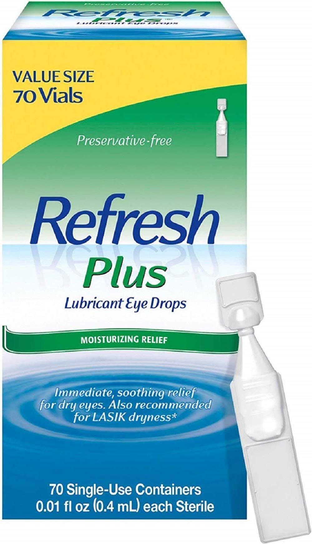 Refresh Plus Lubricant Eye Drops, Single-Use Containers
