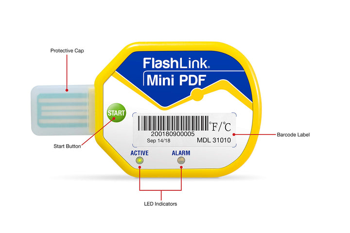 Deltatrak (10 Pack) 85 Days USB Temperature Data Logger Recorder in-Transit Trip Single Use Cold Chain PDF Logger
