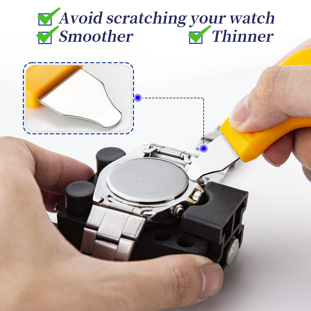 Watch Repair Kit, Professional Watch Battery Replacement Tool, Watch Link &amp; Back Removal Tool, Spring Bar Tool Set with Carrying Case for Men Women
