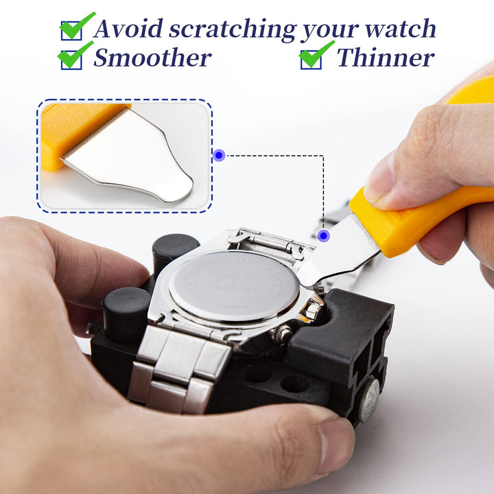 Watch Repair Kit, Professional Watch Battery Replacement Tool, Watch Link &amp; Back Removal Tool, Spring Bar Tool Set with Carrying Case for Men Women