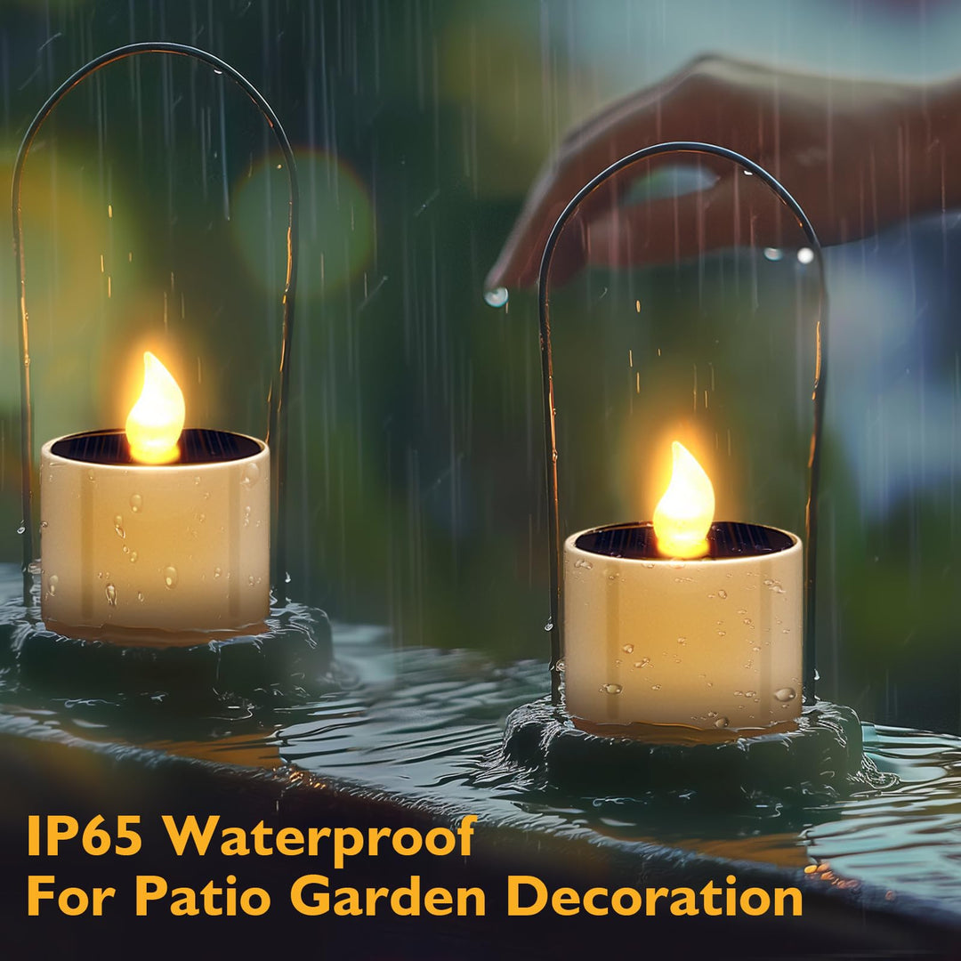 PChero Solar Candles Outdoor Waterproof, Pack of 6 LED 