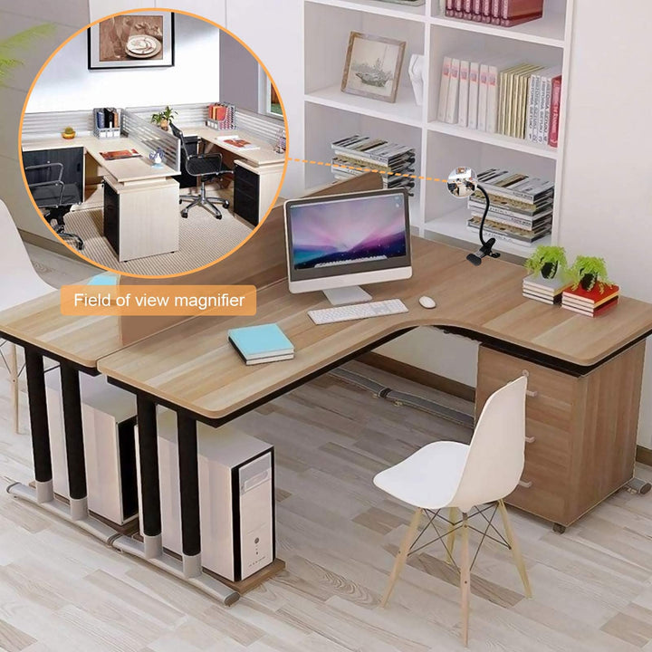 Clip On Convex Mirror, 4in Round Cubicle Corner Mirror Flexible Office Computer Security Mirror Blind Spot for Personal Privacy Safety