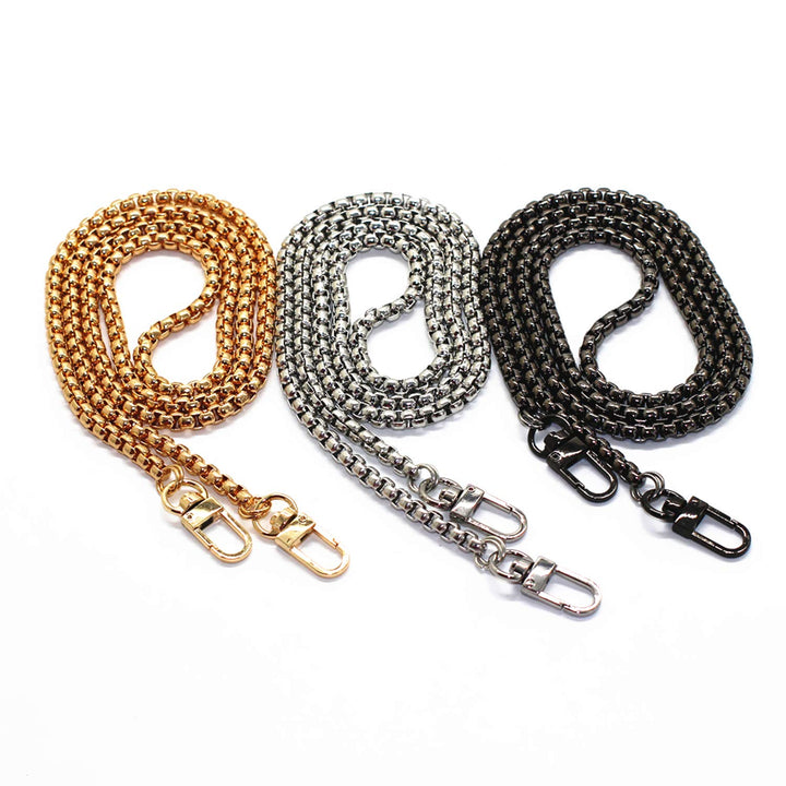 Iron Box Chain Strap Handbag Chains Purse Chain Straps Shoulder Cross Body Replacement Straps with Metal Buckles (Gold, 31.5)