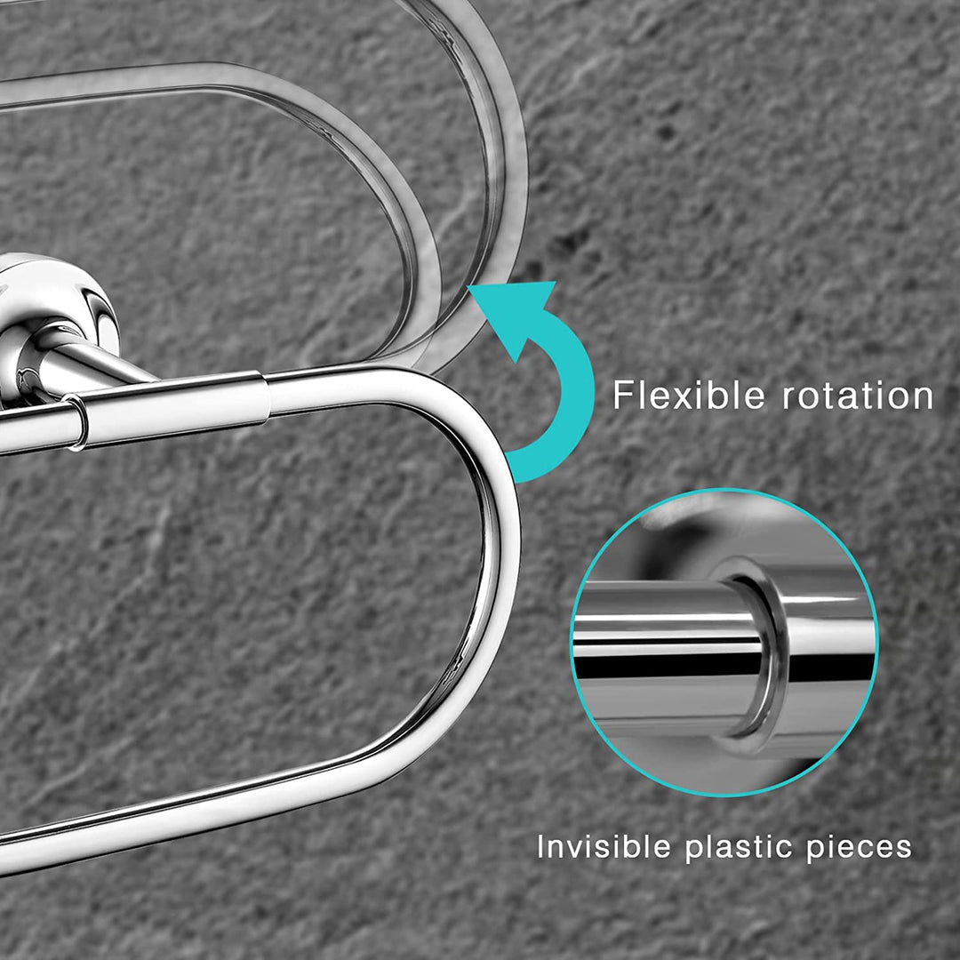 Oval Towel Ring Bath Wall Mount Hand Towel Holder Hanger Rack Chrome Bathroom Accessories