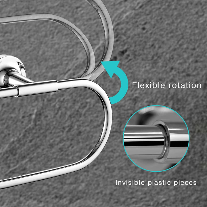 Oval Towel Ring Bath Wall Mount Hand Towel Holder Hanger Rack Chrome Bathroom Accessories