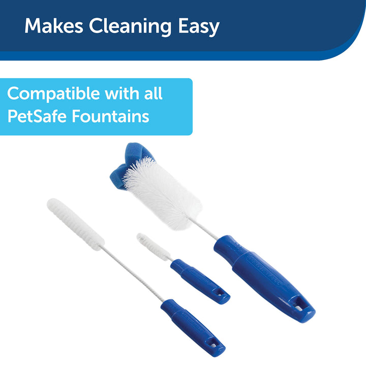 Drinkwell Pet Fountain Cleaning Kit, 3 Brushes, Works with All Cat and Dog Water Dispensers, Convenient and Easy to Use, Durable, Rust-Resistant Material
