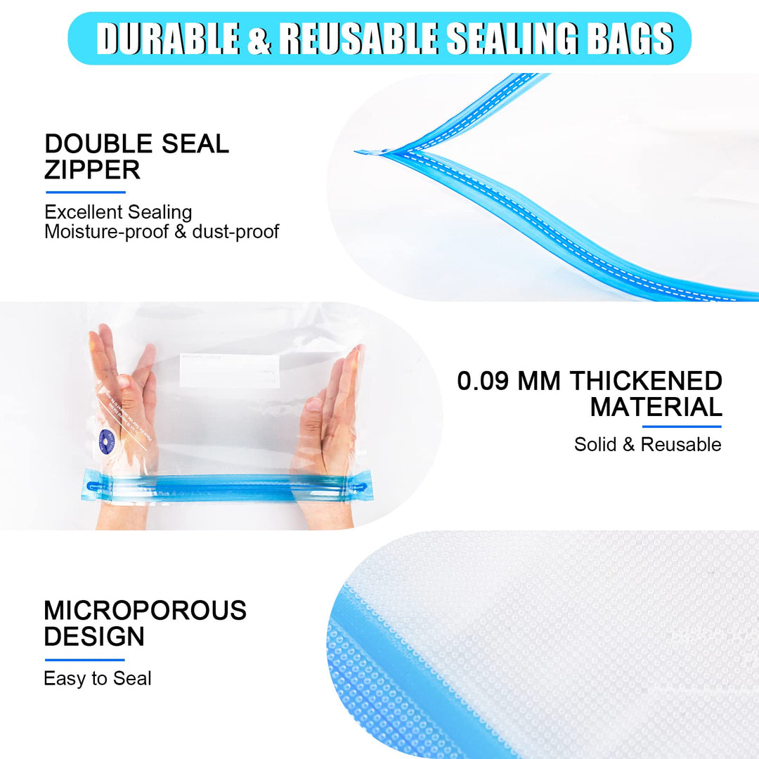 3D Printer Filament Storage Bag Vacuum with Two Sizes - 45 PCS Spool Storage Sealing 12 Bags Dust Proof Humidity Resistant for Keeping Filament Dry