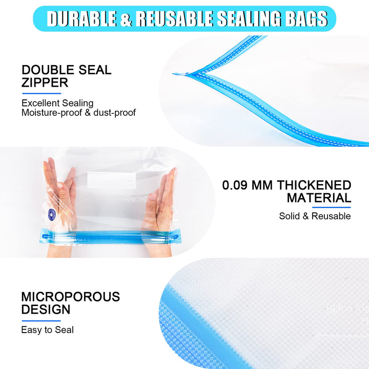 3D Printer Filament Storage Bag Vacuum with Two Sizes - 45 PCS Spool Storage Sealing 12 Bags Dust Proof Humidity Resistant for Keeping Filament Dry