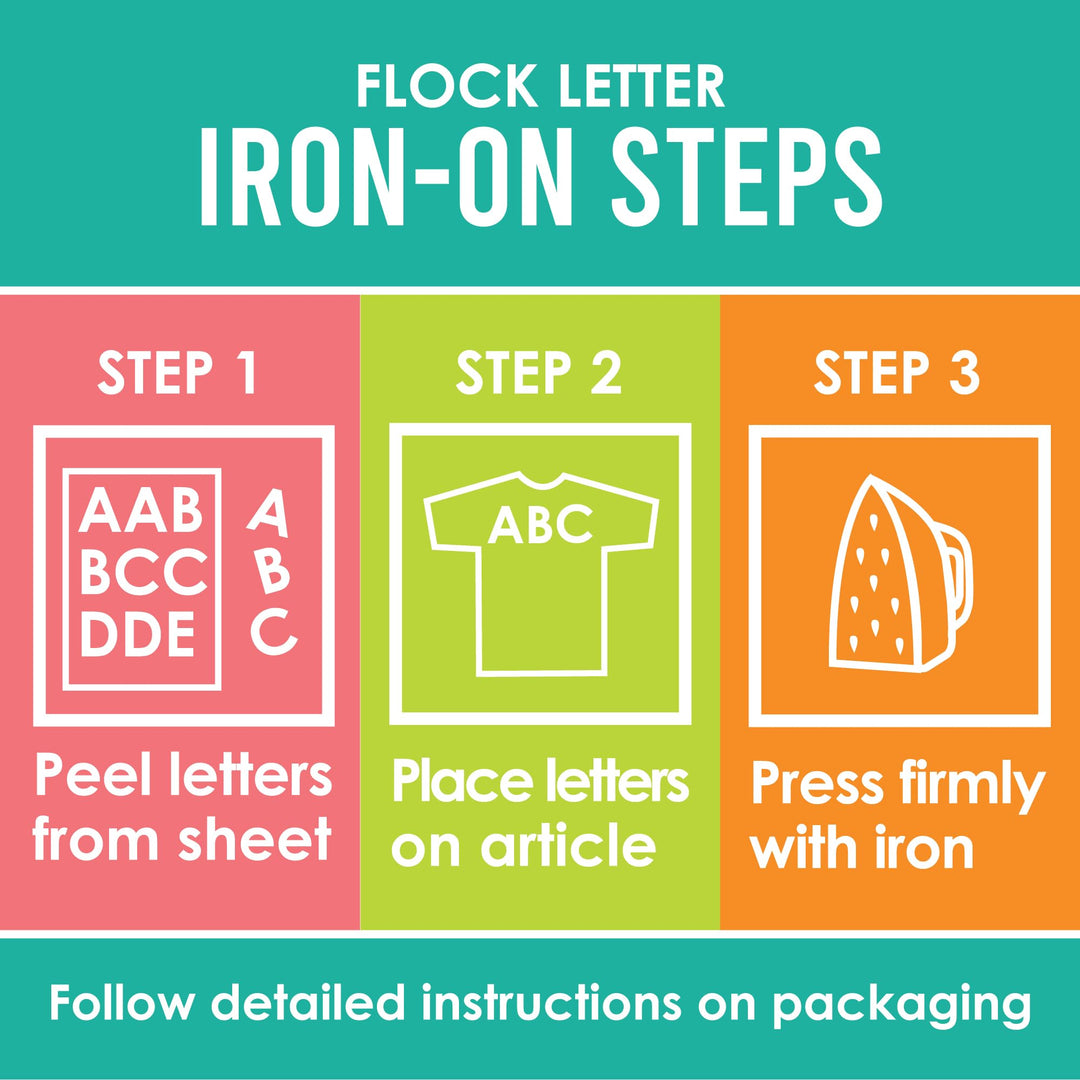 S.E.I 40 Pieces Iron-On Letters: 3 Inch Sport White Iro