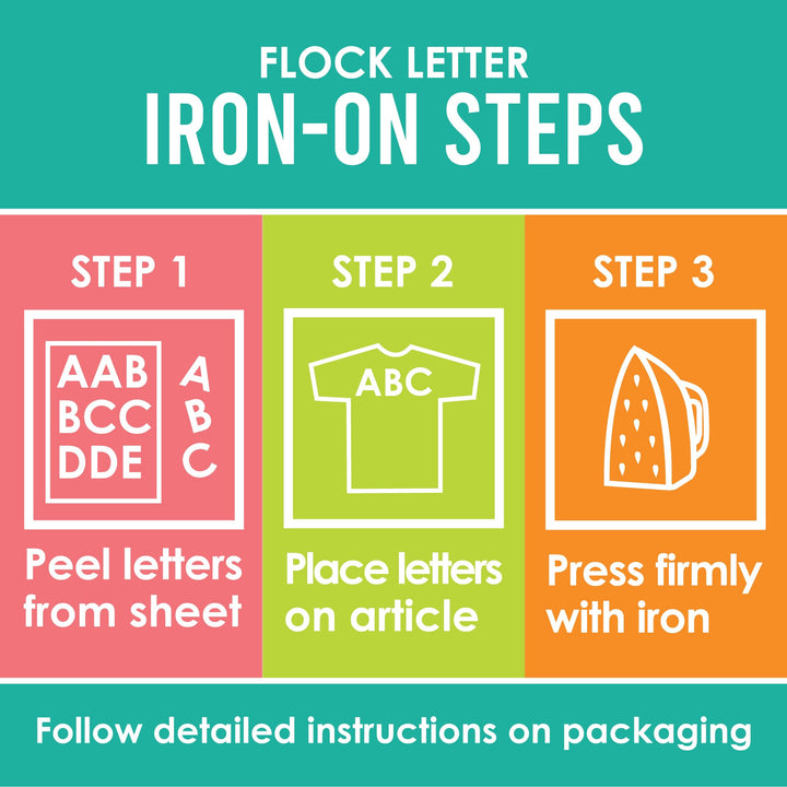 S.E.I 40 Pieces Iron-On Letters: 3 Inch Sport White Iro