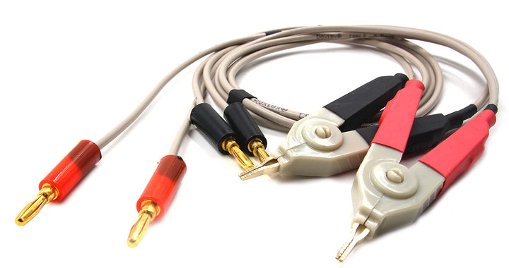 LCR Meter Test Leads Lead Clip Cable Terminal Kelvin Probe Wires with 4 Banana Plugs (Banana Plug)
