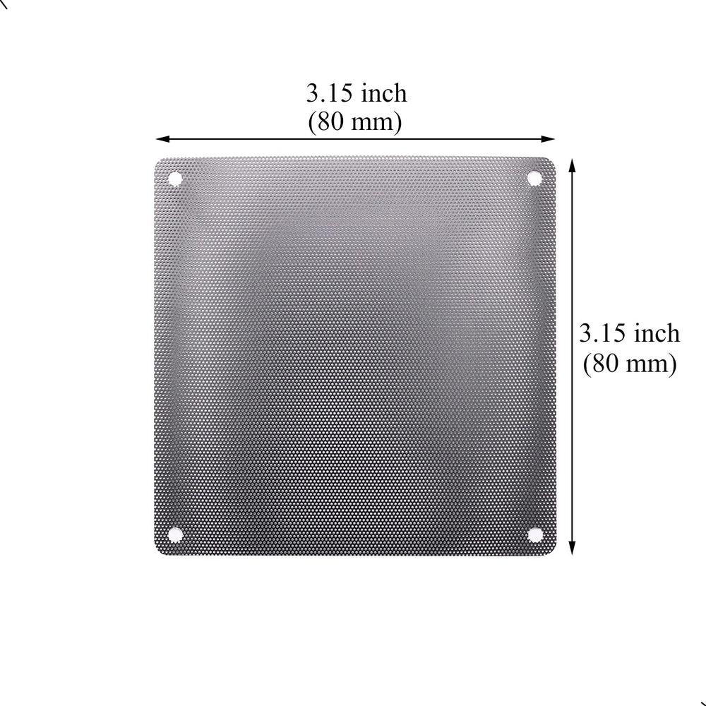 12 Pcs 80mm PVC Black PC Cooler Fan Dust Filter Dustproof Case Cover Computer Mesh