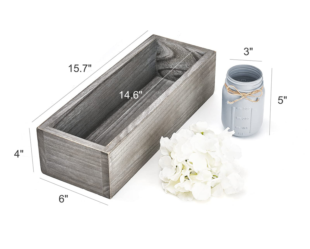 Mkono Bathroom Decor Box Toilet Paper Basket Wood Tank 