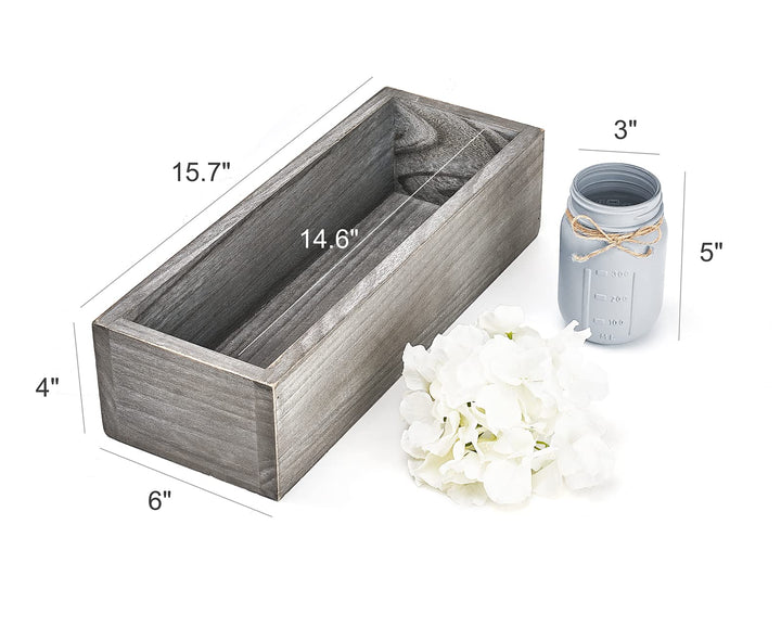 Mkono Bathroom Decor Box Toilet Paper Basket Wood Tank 