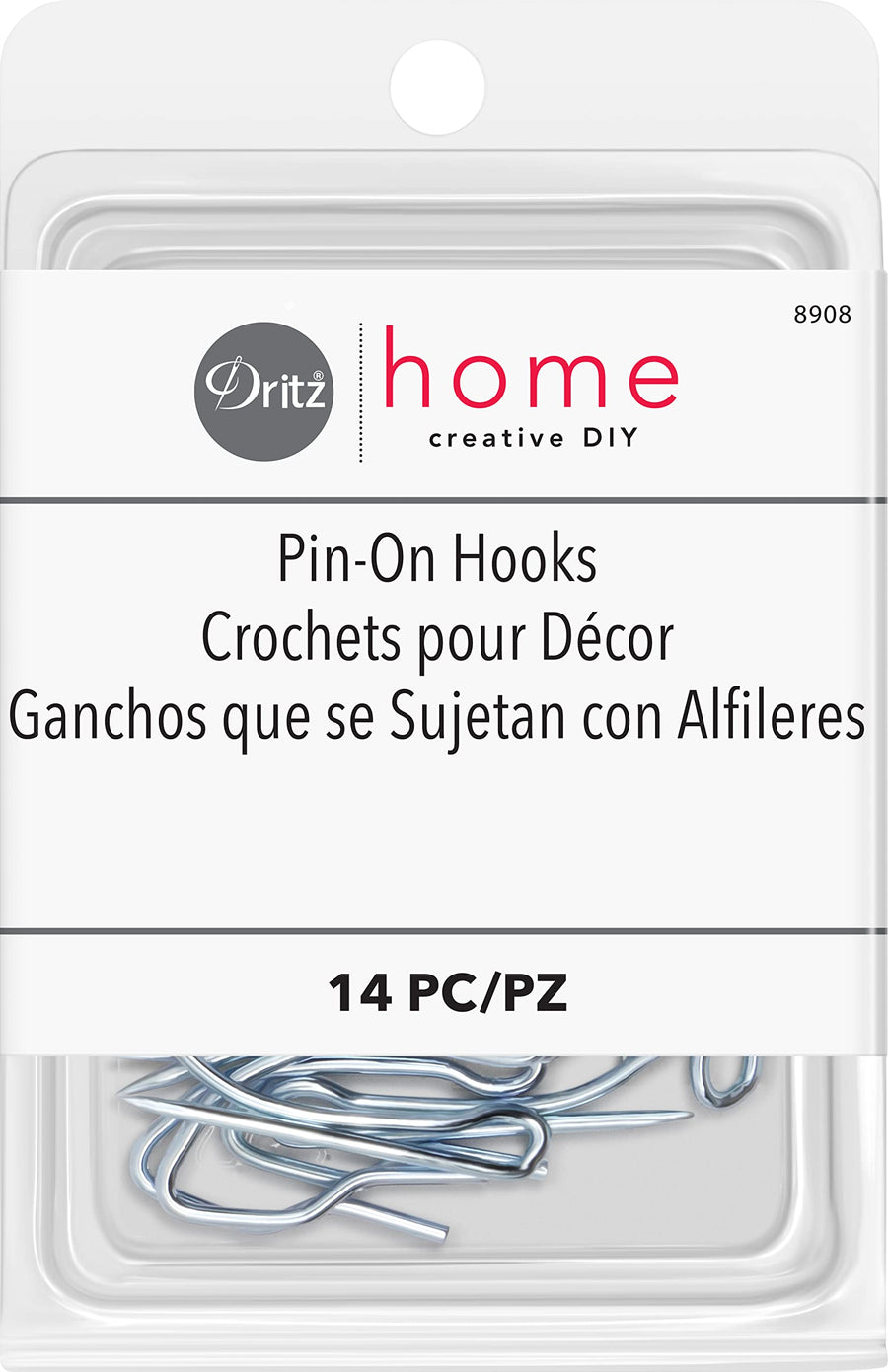 8908 Heavy Duty Pinon Drapery Hooks, 14-Pack