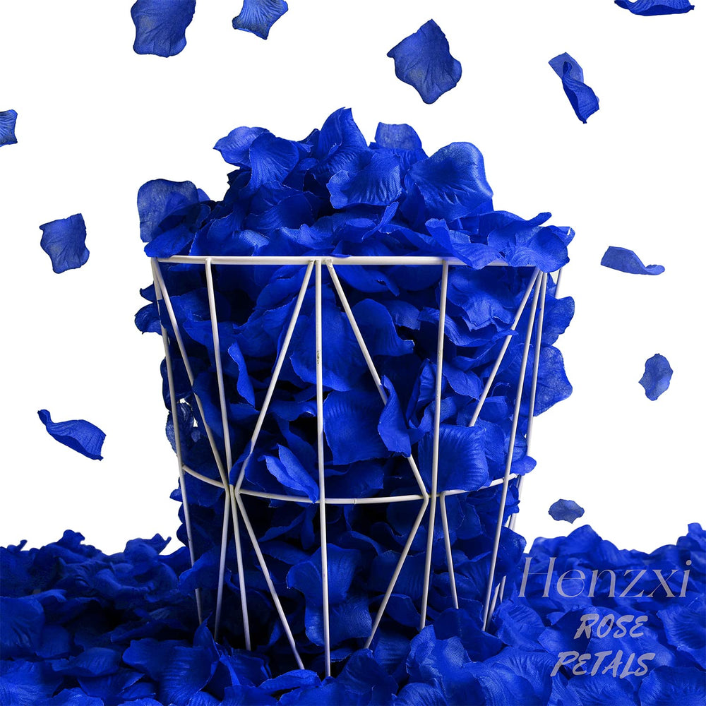 1000 Pcs Rose Petals, Artificial Flower Petals, for Romantic Night, Wedding, Event, Party, Valentine Decor (1000 Pcs, Aroyal Blue)