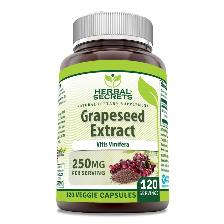 Herbal Secrets Grapeseed Extract 250 Mg 120 Capsules