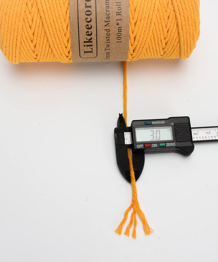 Macrame Cord,3mm x 328Feet Cotton Twine String Cord,Nat