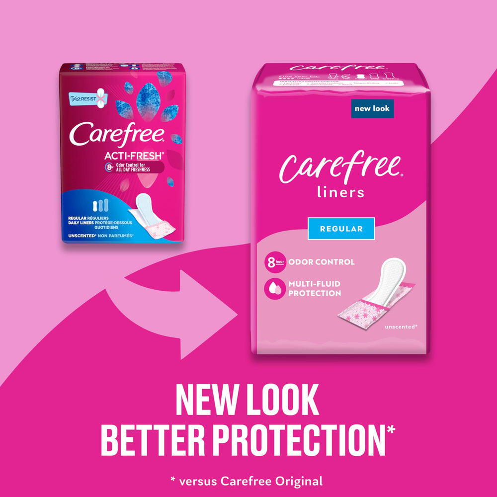 Carefree Body Shape Pant liners, Regular, To Go - 54 ct
