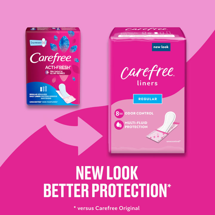 Carefree Body Shape Pant liners, Regular, To Go - 54 ct