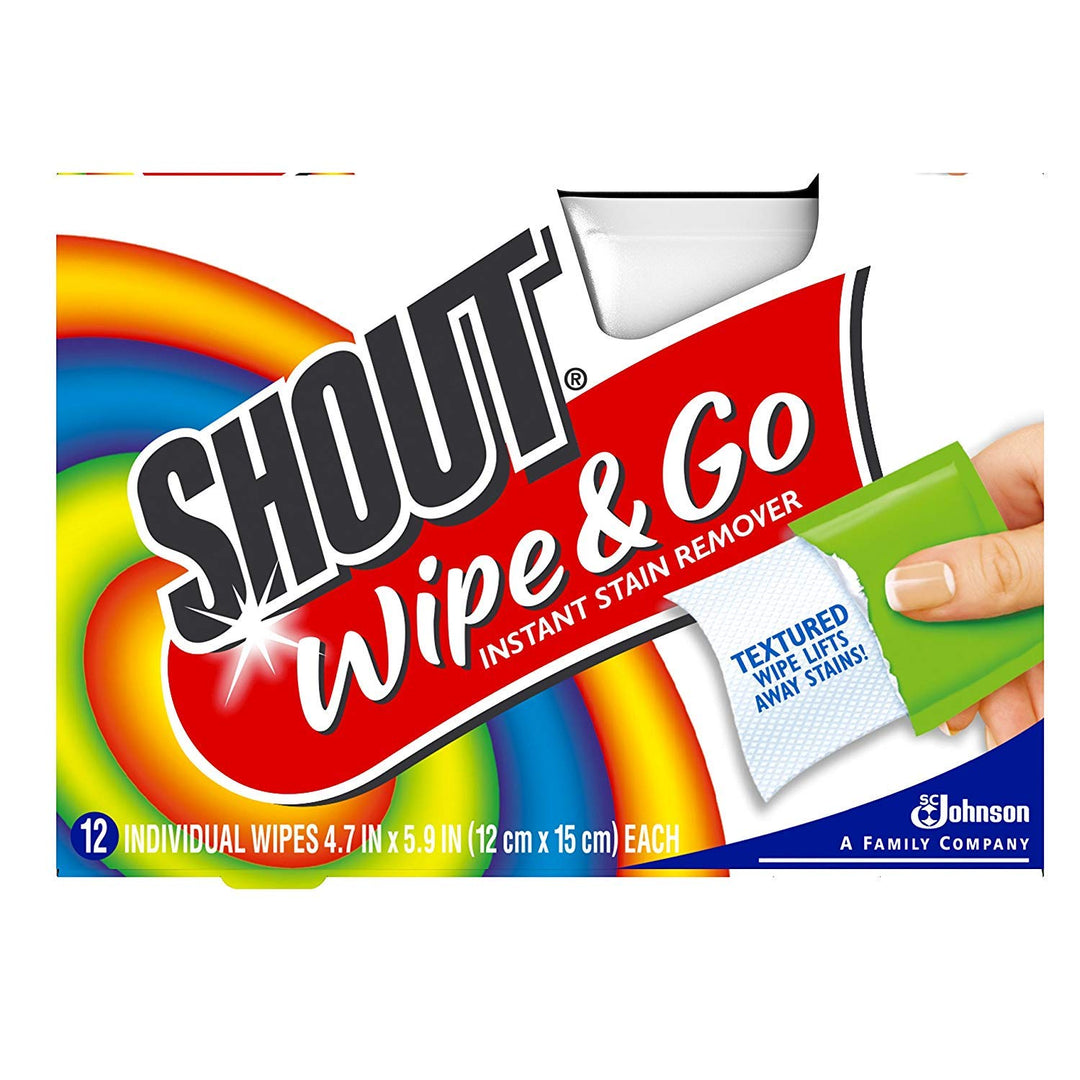 Shout Wipe &amp; Go 12Ct Wipes 4 Pack, Multicolor,1
