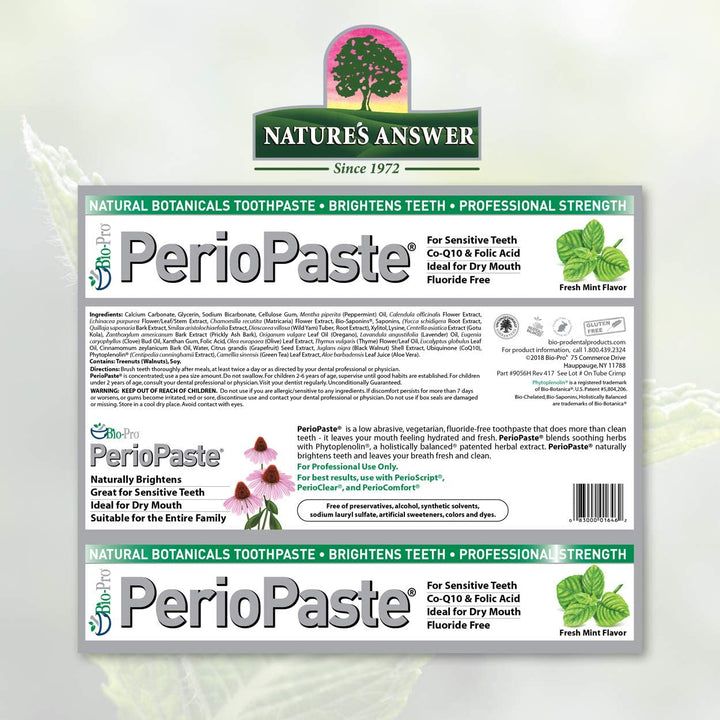 PerioPaste Natural Toothpaste - TWO 4 oz Tubes
