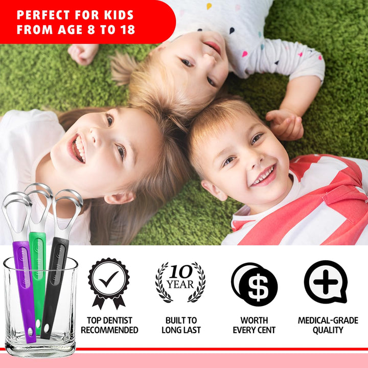 CATACC Pro Tongue Scraper, 2 Pack Professional Stainles