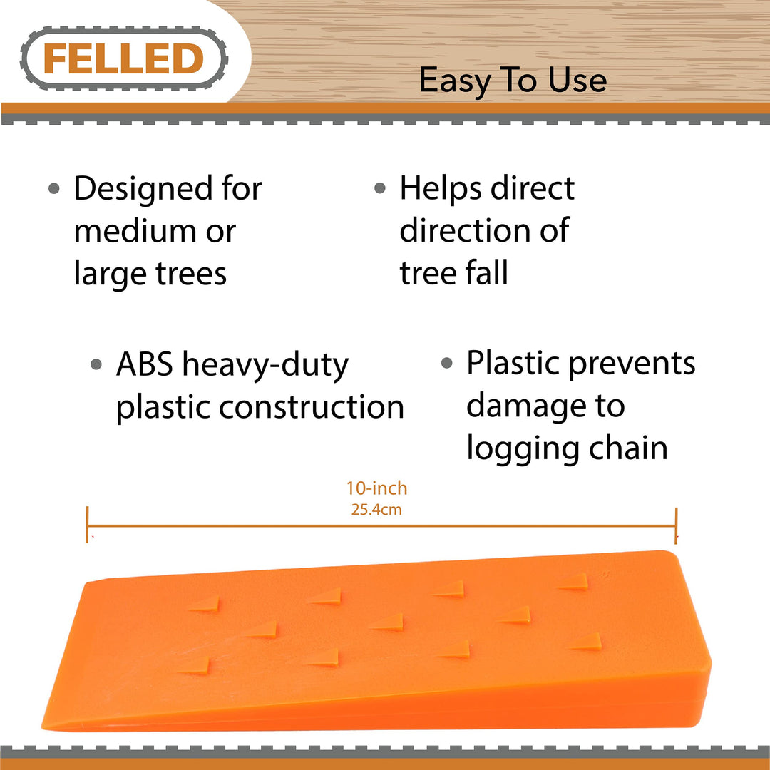 Felled Spiked Tree Felling Wedges for Tree Cutting – 10