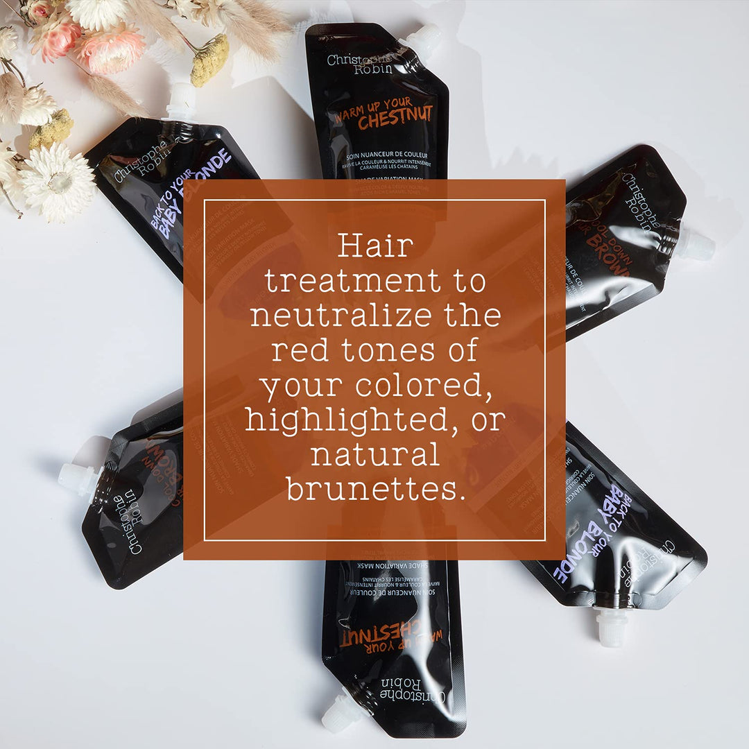 Nutritive Mask with Temporary Coloring in Warm Chestnut - 75 ml