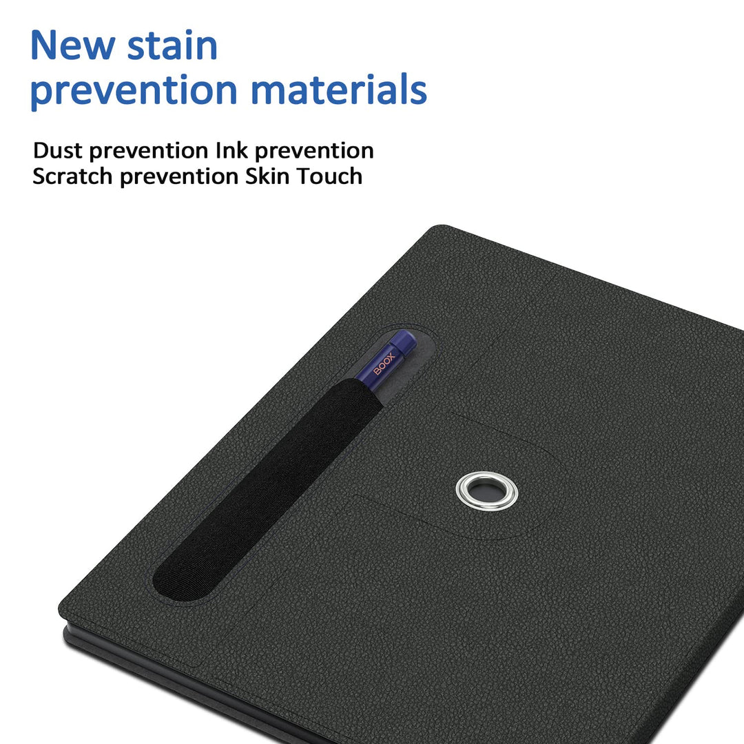 Book Folio Case for Boox Note Air 2/Air 2 Plus Tablet 10.3 (2021 Released),Lightweight Smart Case with Pencil Holder for Boox Note Air 2/Air 2 Plus Tablet case (Black)