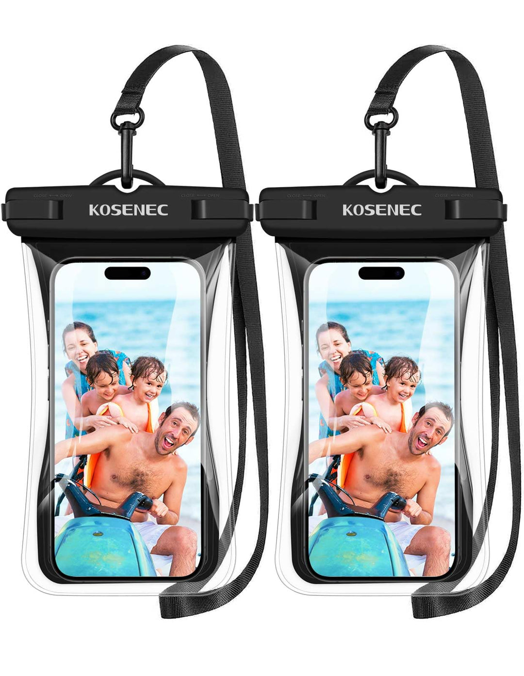 Universal Waterproof Phone Case, Floating IPX8 Waterproof Cellphone Pouch Underwater Dry Bag for iPhone15/14/13/12/SE/XS/XR/8 Galaxy, for Beach/Diving/Surfing/Skiing 6.9 | 2Pack