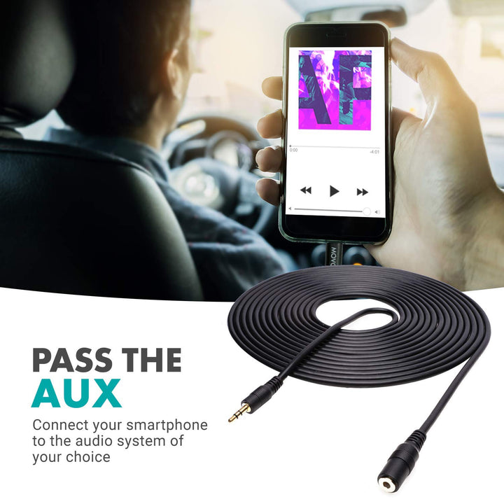 Movo MC20 3.5mm Audio Cable - 3.5mm TRS Female to Male 