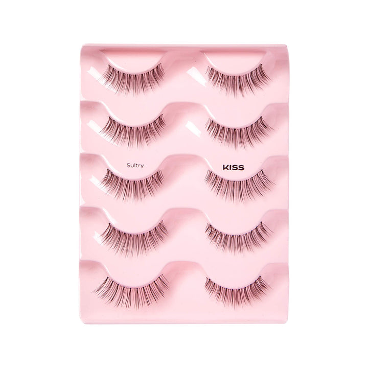Looks So Natural False Eyelashes Multipack, Lightweight &amp; Comfortable, Natural-Looking, Tapered End Technology, Reusable, Cruelty-Free, Contact Lens Friendly, Style Sultry, 5 Pairs