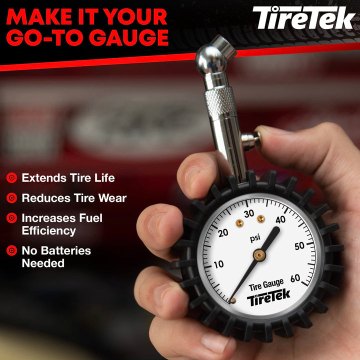 Tire Pressure Gauge for Cars - (0-60 PSI, ANSI Certified) Tire Gauges for Tire Pressure, Air Pressure Gauge for Tires - Car Accessories, Stocking Stuffers for Men, Car Gifts for Men, Him, Dad
