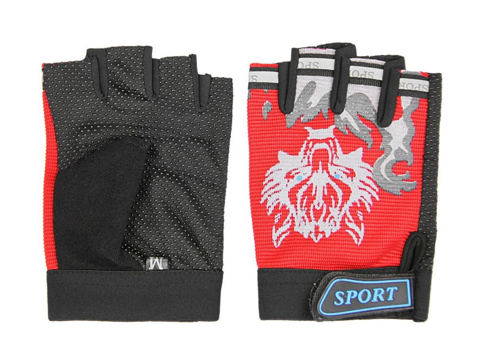 BXT Children Cycling Fingerless Gloves Breathable Half 