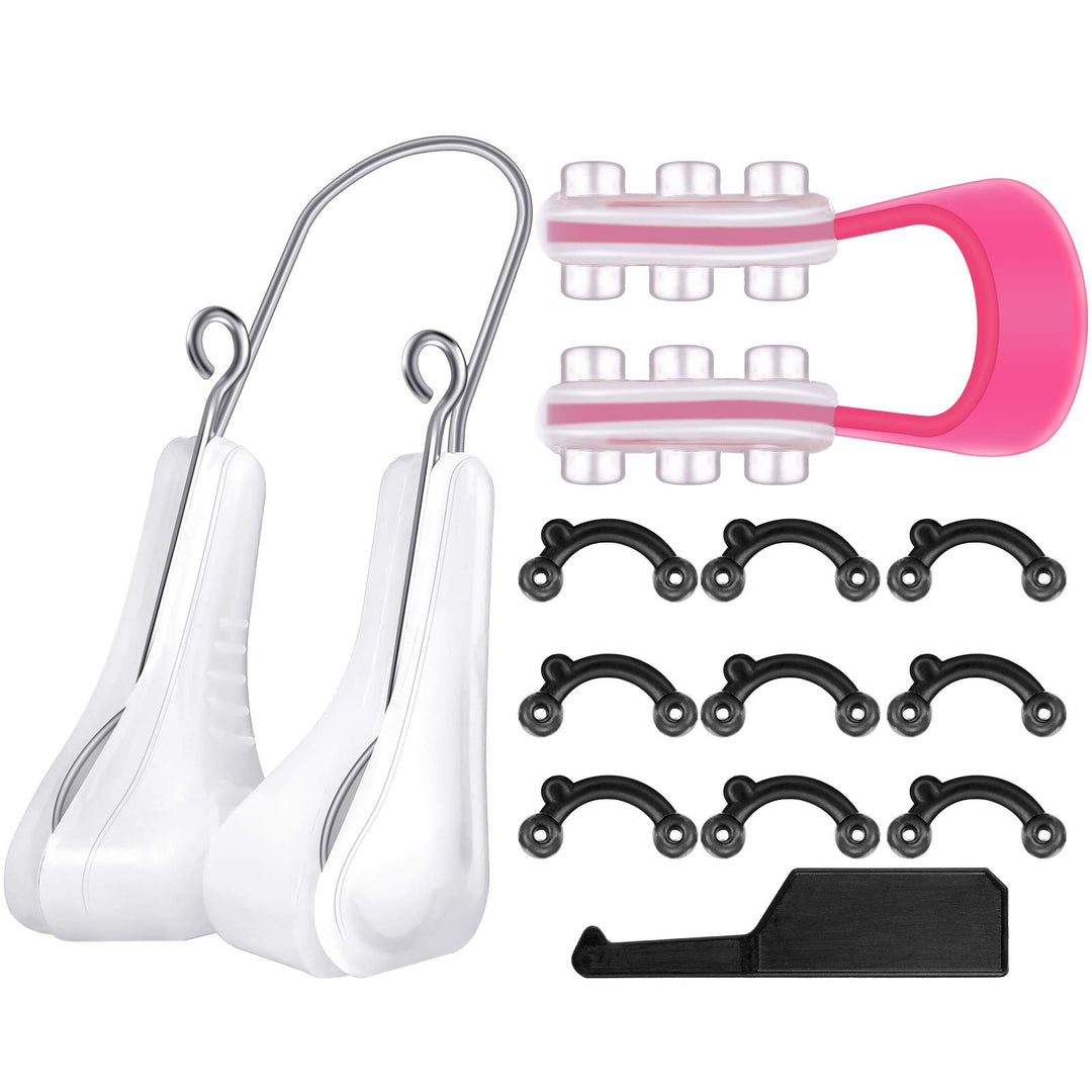 9 Pieces Nose Shaper Clip Nose Lifting Shaping Clip Nose up Lifting Clips Nose Lifter Silicone Nose Bridge for Wide Nose, Low Nose, Inverted Nose, Curved Nose, Big Nose