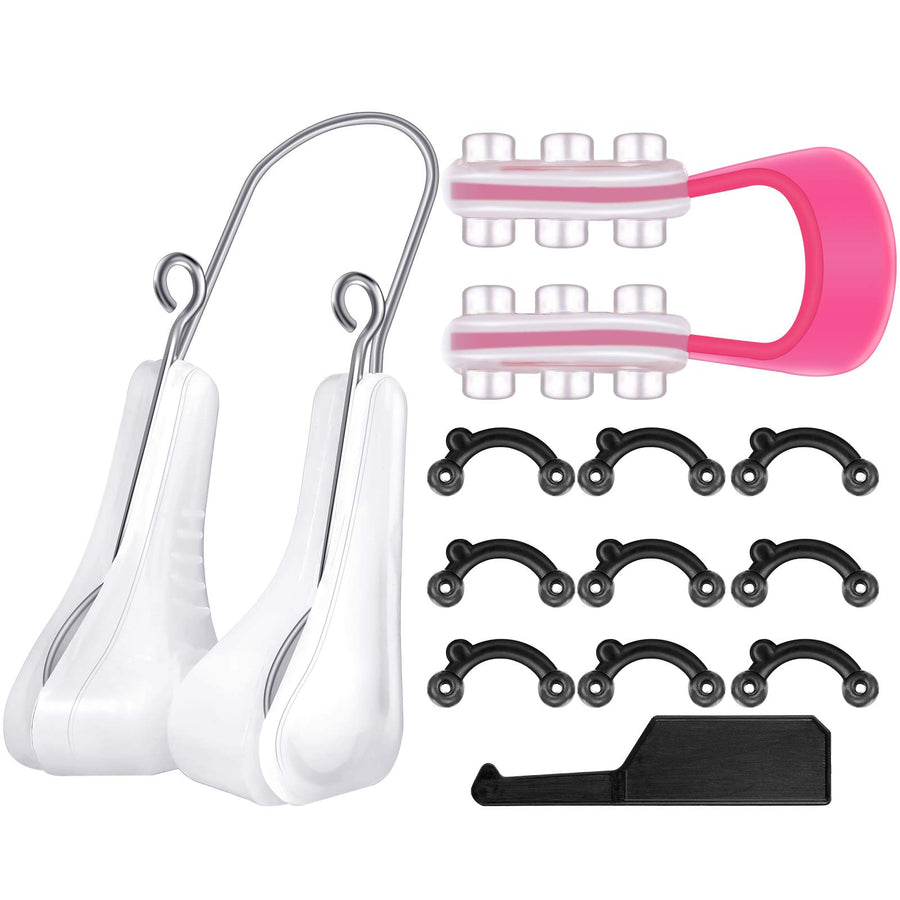 9 Pieces Nose Shaper Clip Nose Lifting Shaping Clip Nose up Lifting Clips Nose Lifter Silicone Nose Bridge for Wide Nose, Low Nose, Inverted Nose, Curved Nose, Big Nose