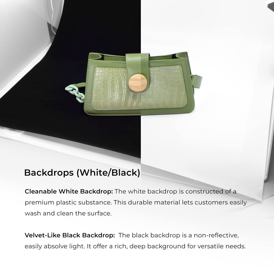 Foldio3 + Extra Lights (25inch Lightbox for Product Photography with Halo Bars / 25 x 25/ Portable Studio, Dimmable LED Chips, CRI 97+, Background Sheet Included | ORANGEMONKIE)