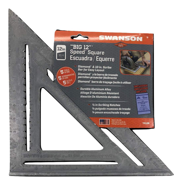 Big T0108 12 Speed Square Layout Tool with Blue Book