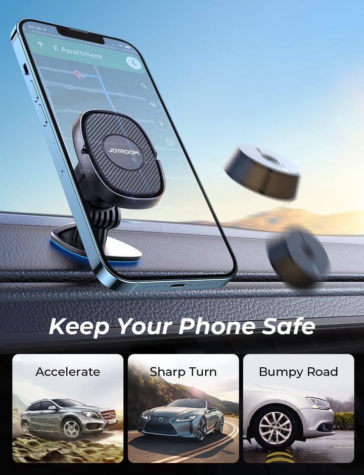 2-Pack Magnetic Phone Holder for Car, [2022 Upgraded 6 Stronger N52 Magnets] Extreme Magnetism Car Phone Holder Mount for iPhone 15 14 13 Pro X XR, Samsung Galaxy